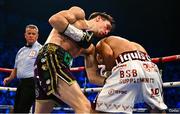 27 May 2023; Michael Conlan, left, in action against Luis Alberto Lopez during their IBF Featherweight World Title bout at the SSE Arena in Belfast. Photo by Ramsey Cardy/Sportsfile