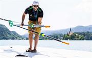 28 May 2023; Team coach of Ireland Giuseppe de Vita during day 4 of the European Rowing Championships 2023 at Bled in Slovenia. Photo by Vid Ponikvar/Sportsfile