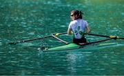 28 May 2023; Siobhan McCrohan of Ireland competes in the Lightweight Women's Single Sculls A Final during day 4 of the European Rowing Championships 2023 at Bled in Slovenia. Photo by Vid Ponikvar/Sportsfile