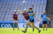 28 May 2023; Danny Sutcliffe of Dublin in action against Darren Morrissey of Galway during the Leinster GAA Hurling Senior Championship Round 5 match between Dublin and Galway at Croke Park in Dublin. Photo by Ramsey Cardy/Sportsfile