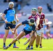 28 May 2023; Paddy Doyle of Dublin in action against Fintan Burke of Galway during the Leinster GAA Hurling Senior Championship Round 5 match between Dublin and Galway at Croke Park in Dublin. Photo by Ramsey Cardy/Sportsfile