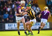 28 May 2023; Liam Ryan of Wexford is tackled by Eoin Cody of Kilkenny during the Leinster GAA Hurling Senior Championship Round 5 match between Wexford and Kilkenny at Chadwicks Wexford Park in Wexford. Photo by Eóin Noonan/Sportsfile