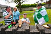 28 May 2023; Limerick supporters , left to right, Larry, Mary, Arran and Adam Ward, from Newcastle West, before the Munster GAA Hurling Senior Championship Round 5 match between Limerick and Cork at TUS Gaelic Grounds in Limerick. Photo by Ray McManus/Sportsfile