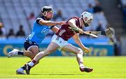 28 May 2023; Darren Morrissey of Galway in action against Cian Boland of Dublin during the Leinster GAA Hurling Senior Championship Round 5 match between Dublin and Galway at Croke Park in Dublin. Photo by Ramsey Cardy/Sportsfile