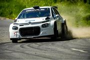 28 May 2023; Declan Boyle and Patrick Walsh in their VW Polo GTI R5 during the Kilmore Hotel Stages Rally Round 3 of the Triton Showers National Rally Championship in Cootehill, Co Cavan. Photo by Philip Fitzpatrick/Sportsfile