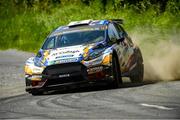 28 May 2023; Gary Kiernan and James Fulton in their Ford Fiesta R5 during the Kilmore Hotel Stages Rally Round 3 of the Triton Showers National Rally Championship in Cootehill, Co Cavan. Photo by Philip Fitzpatrick/Sportsfile