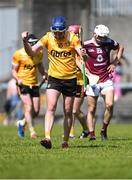 28 May 2023; Keelan Molloy of Antrim celebrates after the final whistle during the Leinster GAA Hurling Senior Championship Round 5 match between Westmeath and Antrim at TEG Cusack Park in Mullingar, Westmeath. Photo by Tyler Miller/Sportsfile