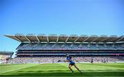 28 May 2023; Donal Burke of Dublin hits the match equalling free during the Leinster GAA Hurling Senior Championship Round 5 match between Dublin and Galway at Croke Park in Dublin. Photo by Ramsey Cardy/Sportsfile