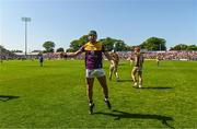 28 May 2023; Conor McDonald of Wexford celebrates after his side's victory in the Leinster GAA Hurling Senior Championship Round 5 match between Wexford and Kilkenny at Chadwicks Wexford Park in Wexford. Photo by Eóin Noonan/Sportsfile