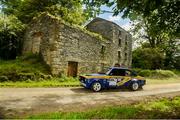 28 May 2023; Daniel McKenna and Andrew Grennan in their Ford Escort Mk2 during the Kilmore Hotel Stages Rally Round 3 of the Triton Showers National Rally Championship in Cootehill, Co Cavan. Photo by Philip Fitzpatrick/Sportsfile