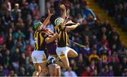 28 May 2023; Pádraig Walsh of Kilkenny in action against Lee Chin of Wexford during the Leinster GAA Hurling Senior Championship Round 5 match between Wexford and Kilkenny at Chadwicks Wexford Park in Wexford. Photo by Eóin Noonan/Sportsfile