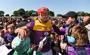 28 May 2023; Lee Chin of Wexford celebrates with supporters after the Leinster GAA Hurling Senior Championship Round 5 match between Wexford and Kilkenny at Chadwicks Wexford Park in Wexford. Photo by Eóin Noonan/Sportsfile