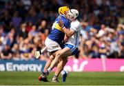 28 May 2023; Dessie Hutchinson of Waterford collides with Ronan Maher of Tipperary during the Munster GAA Hurling Senior Championship Round 5 match between Tipperary and Waterford at FBD Semple Stadium in Thurles, Tipperary. Photo by Michael P Ryan/Sportsfile