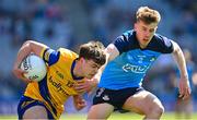 28 May 2023; Ben O'Carroll of Roscommon in action against Daire Newcombe of Dublin during the GAA Football All-Ireland Senior Championship Round 1 match between Dublin and Roscommon at Croke Park in Dublin. Photo by Ramsey Cardy/Sportsfile