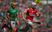 28 May 2023; Declan Dalton of Cork in action against Cathal O'Neill of Limerick during the Munster GAA Hurling Senior Championship Round 5 match between Limerick and Cork at TUS Gaelic Grounds in Limerick. Photo by Ray McManus/Sportsfile