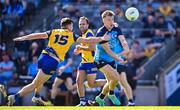 28 May 2023; Seán Bugler of Dublin in action against Diarmuid Murtagh of Roscommon during the GAA Football All-Ireland Senior Championship Round 1 match between Dublin and Roscommon at Croke Park in Dublin. Photo by Ramsey Cardy/Sportsfile
