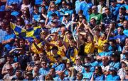 28 May 2023; A group of Roscommon supporters celebrate a first half point during the GAA Football All-Ireland Senior Championship Round 1 match between Dublin and Roscommon at Croke Park in Dublin. Photo by Ramsey Cardy/Sportsfile