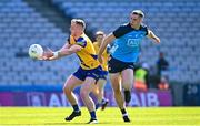28 May 2023; Eoin McCormack of Roscommon in action against Brian Fenton of Dublin during the GAA Football All-Ireland Senior Championship Round 1 match between Dublin and Roscommon at Croke Park in Dublin. Photo by Ramsey Cardy/Sportsfile