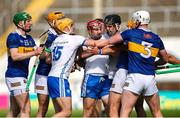 28 May 2023; Tempers flare between both teams at half time during the Munster GAA Hurling Senior Championship Round 5 match between Tipperary and Waterford at FBD Semple Stadium in Thurles, Tipperary. Photo by Michael P Ryan/Sportsfile