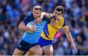 28 May 2023; Cormac Costello of Dublin in action against Ciarán Lennon of Roscommon during the GAA Football All-Ireland Senior Championship Round 1 match between Dublin and Roscommon at Croke Park in Dublin. Photo by Ramsey Cardy/Sportsfile