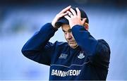 28 May 2023; Dublin manager Dessie Farrell reacts during injury time in the GAA Football All-Ireland Senior Championship Round 1 match between Dublin and Roscommon at Croke Park in Dublin. Photo by Ramsey Cardy/Sportsfile