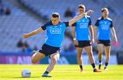 28 May 2023; Cormac Costello of Dublin kicks a free during the GAA Football All-Ireland Senior Championship Round 1 match between Dublin and Roscommon at Croke Park in Dublin. Photo by Ramsey Cardy/Sportsfile