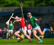 28 May 2023; Ethan Twomey of Cork is tackled by Cian Lynch of Limerick during the Munster GAA Hurling Senior Championship Round 5 match between Limerick and Cork at TUS Gaelic Grounds in Limerick. Photo by Ray McManus/Sportsfile