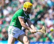 28 May 2023; Seamus Flanagan of Limerick scores his side's first goal during the Munster GAA Hurling Senior Championship Round 5 match between Limerick and Cork at TUS Gaelic Grounds in Limerick. Photo by John Sheridan/Sportsfile