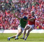 28 May 2023; Patrick Horgan of Cork in action against Michael Casey of Limerick during the Munster GAA Hurling Senior Championship Round 5 match between Limerick and Cork at TUS Gaelic Grounds in Limerick. Photo by John Sheridan/Sportsfile