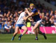 28 May 2023; Mark Kehoe of Tipperary in action against Darragh Lyons of Waterford during the Munster GAA Hurling Senior Championship Round 5 match between Tipperary and Waterford at FBD Semple Stadium in Thurles, Tipperary. Photo by Michael P Ryan/Sportsfile