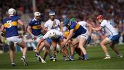 28 May 2023; Dessie Hutchinson of Waterford in action against Michael Breen of Tipperary during the Munster GAA Hurling Senior Championship Round 5 match between Tipperary and Waterford at FBD Semple Stadium in Thurles, Tipperary. Photo by Michael P Ryan/Sportsfile