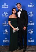 28 May 2023; On arrival at the Leinster Rugby Awards Ball is Jonathan and Laura Sexton. The Leinster Rugby Awards Ball, which took place at the Clayton Hotel Burlington Road in Dublin, was a celebration of the 2022/23 Leinster Rugby. Photo by Harry Murphy/Sportsfile