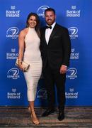 28 May 2023; On arrival at the Leinster Rugby Awards Ball is Sean O'Brien and Elly Selley. The Leinster Rugby Awards Ball, which took place at the Clayton Hotel Burlington Road in Dublin, was a celebration of the 2022/23 Leinster Rugby. Photo by Harry Murphy/Sportsfile