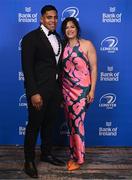 28 May 2023; On arrival at the Leinster Rugby Awards Ball is Michael and Sekarani Ala'alatoa. The Leinster Rugby Awards Ball, which took place at the Clayton Hotel Burlington Road in Dublin, was a celebration of the 2022/23 Leinster Rugby season. Photo by Harry Murphy/Sportsfile