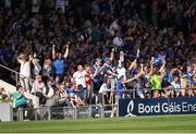 28 May 2023; Waterford supporters celebrate their sides first goal during the Munster GAA Hurling Senior Championship Round 5 match between Tipperary and Waterford at FBD Semple Stadium in Thurles, Tipperary. Photo by Michael P Ryan/Sportsfile