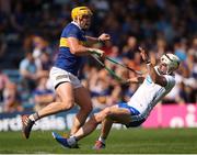 28 May 2023; Dessie Hutchinson of Waterford collides with Ronan Maher of Tipperary during the Munster GAA Hurling Senior Championship Round 5 match between Tipperary and Waterford at FBD Semple Stadium in Thurles, Tipperary. Photo by Michael P Ryan/Sportsfile