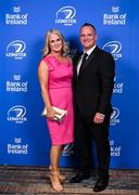 28 May 2023; On arrival at the Leinster Rugby Awards Ball is Marcus and Laura Ó Buachalla . The Leinster Rugby Awards Ball, which took place at the Clayton Hotel Burlington Road in Dublin, was a celebration of the 2022/23 Leinster Rugby season. Photo by Harry Murphy/Sportsfile