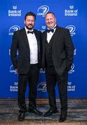 28 May 2023; On arrival at the Leinster Rugby Awards Ball is Eugene Canavan and Dave Ryan. The Leinster Rugby Awards Ball, which took place at the Clayton Hotel Burlington Road in Dublin, was a celebration of the 2022/23 Leinster Rugby season. Photo by Harry Murphy/Sportsfile