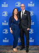 28 May 2023; On arrival at the Leinster Rugby Awards Ball is Garreth and Ellie Farrell. The Leinster Rugby Awards Ball, which took place at the Clayton Hotel Burlington Road in Dublin, was a celebration of the 2022/23 Leinster Rugby season. Photo by Harry Murphy/Sportsfile