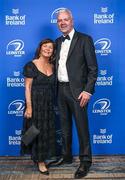 28 May 2023; On arrival at the Leinster Rugby Awards Ball is Vincent and Liz Milroy. The Leinster Rugby Awards Ball, which took place at the Clayton Hotel Burlington Road in Dublin, was a celebration of the 2022/23 Leinster Rugby season. Photo by Harry Murphy/Sportsfile