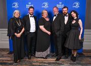 28 May 2023; On arrival at the Leinster Rugby Awards Ball are, from left, Liz Ryan, Eugene Canavan, Laura Lysaght, Dave Ryan, Eoin Kilkenny and Lauren Kilmartin. The Leinster Rugby Awards Ball, which took place at the Clayton Hotel Burlington Road in Dublin, was a celebration of the 2022/23 Leinster Rugby season. Photo by Harry Murphy/Sportsfile