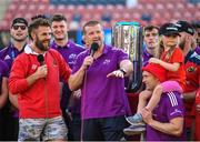 29 May 2023; Head coach Graham Rowntree, centre, during the Munster Rugby homecoming as URC Champions at Thomond Park in Limerick. Photo by David Fitzgerald/Sportsfile