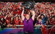29 May 2023; Keith Earls celebrates with the trophy during the Munster Rugby homecoming as URC Champions at Thomond Park in Limerick. Photo by David Fitzgerald/Sportsfile
