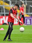 21 May 2023; Eugene Branagan of Down warms up before the Tailteann Cup Group 2 Round 2 match between Tipperary and Down at FBD Semple Stadium in Thurles, Tipperary. Photo by Brendan Moran/Sportsfile
