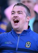 28 May 2023; A Roscommon supporter celebrates during the GAA Football All-Ireland Senior Championship Round 1 match between Dublin and Roscommon at Croke Park in Dublin. Photo by Ramsey Cardy/Sportsfile