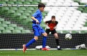 31 May 2023; Stephen Moran of St Kevin’s NS, Greystones, Wicklow, during the ‘C’ Cup, for mixed large sized schools, at the FAI Primary School 5s National Finals in the Aviva Stadium, Dublin. Photo by Eóin Noonan/Sportsfile
