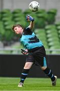 31 May 2023; Riley Kelly of Scoil Naomh Colmcille, Donegal, during the ‘A’ Cup, for mixed small sized schools, at the FAI Primary School 5s National Finals in the Aviva Stadium, Dublin. Photo by Eóin Noonan/Sportsfile