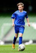 31 May 2023; Lennon O’Brien of Scoil Eoin, Crumlin, Dublin, during the Special Schools Cup at the FAI Primary School 5s National Finals in the Aviva Stadium, Dublin. Photo by Stephen McCarthy/Sportsfile