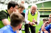 31 May 2023; Scoil Eoin, Crumlin, Dublin, coach Richie Doran speaks to his players during the Special Schools Cup at the FAI Primary School 5s National Finals in the Aviva Stadium, Dublin. Photo by Stephen McCarthy/Sportsfile