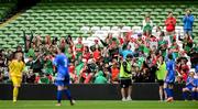 31 May 2023; Supporters during the FAI Primary School 5s National Finals at the Aviva Stadium in Dublin. Photo by Stephen McCarthy/Sportsfile